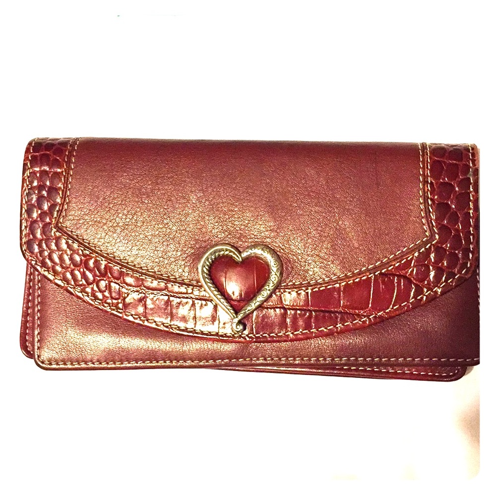 Brighton wallet leather maroon